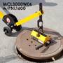 Industrial Magnetics MAG-MATE® Aluminum Adjustable Manhole Cover Lift Dolly  with 10