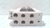 SMC VV5QC51-0204F-X3, PNEUMATIC 2 STATION MANIFOLD ASSEMBLY