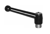 TE-CO 70562 Clamp Lever Size 2 Zinc Ball Style with Stainless Steel Insert, Screw and Spring tapped 5/16-18