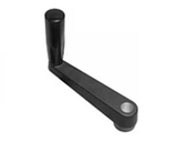 TE-CO 70919 125mm aluminum crank handle with .625 square bore and phenolic revolving handle