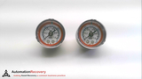 SMC G46-P10-N01-L-X30, AR REGULATOR GAUGE W/ LIMIT INDICATOR