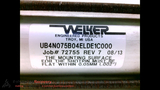 WELKER UB4N075B04ELDE1C000 REVISION 7 GOLD LINE SHOT PIN, STROKE: 75MM