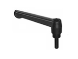 TE-CO 70836 Clamp Lever Size 4 Plastic Classic Style with Steel Stud Insert 1/2-13 x 1.18, Screw and Spring
