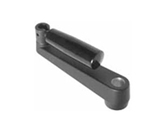 TE-CO 70904 125mm aluminum crank handle .500 bore with folding handle