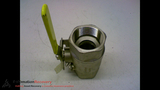 APOLLO 76-108-19 STAINLESS STEEL THREADED 2 WAY BALL VALVE 1-1/4 INCH