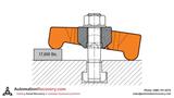 DESTACO T614-2 LARGE BUTTRESS STYLE CARVER CLAMPS, 17600 LBS CAPACITY