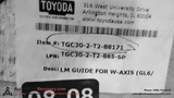 TOYODA TGC30-2-T2-88171 LM GUIDE FOR W-AXIS