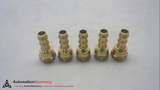 PARKER 146HBLFSV-6-6 HOSE BARB FITTINGS, BRASS,
