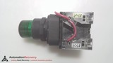 ALLEN BRADLEY 800HC-QRTH2GAY SERIES I, 30MM PILOT LIGHT 800H PB 800HC-QRTH2GAY Series I
