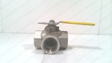 APOLLO 76-607-01 STAINLESS STEEL THREADED 3-WAY BALL VALVE