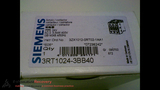 SIEMENS 3RT1024-3BB40, CONTACTOR, 24VDC, 3 POLE, 12A,