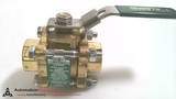 WATTS B6800-SE-LC-3/4 3-PIECE FULL PORT BALL VALVE