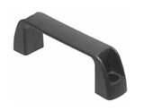 TE-CO 71160 Plastic Top Mount Pull Handle, 93mm Mounting Centers Matte Black Color
