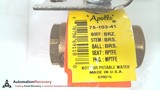 APOLLO 75-103-41, TWO-WAY BRONZE BALL VALVE, 1/2