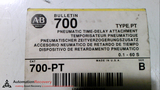ALLEN BRADLEY 700-PT SERIES B PNEUMATIC TIME DELAY UNIT, ON / OFF DELA