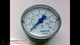 FESTO 356759 SERIES A7 PRESSURE GAUGE, 0-16 BAR, 0-220 PSI