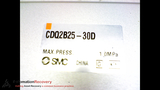 SMC CDQ2B25-30D COMPACT CYLINDER 25MM BORE 30MM STROKE MAX PRESS. 1MPA